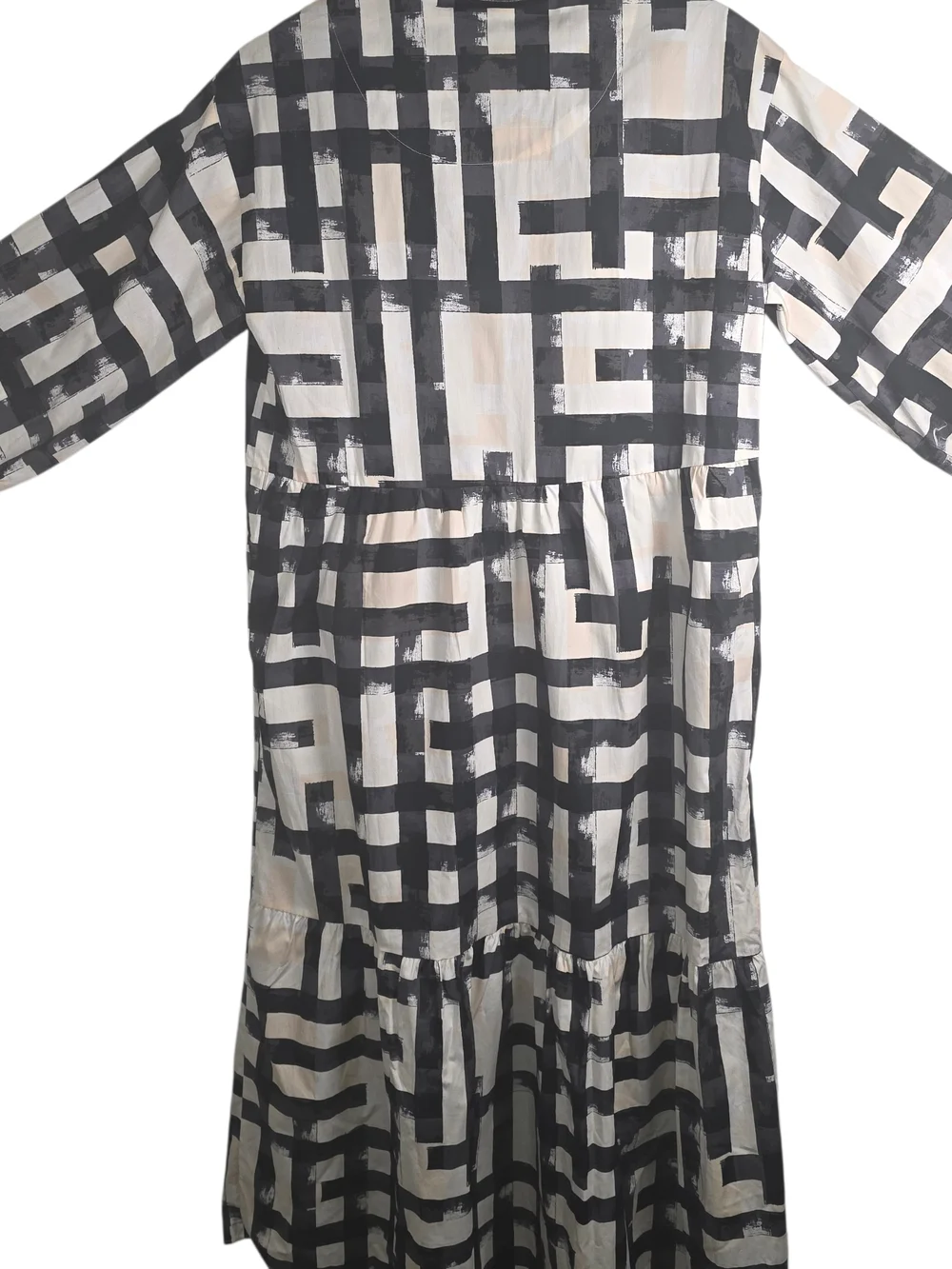 Maeve by Anthropologie Bettina Shirt Dress black/white abstract print, XS NWT - Picture 4 of 9